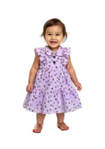 363 Couler Frock Violet Colour/ 1-4 Size / 3 Colours  100% Cotton Frock