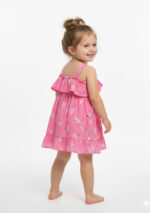 364 Western Frock Rose Colour/ 1-4 Size / 3 Colours 100% Cotton Frock