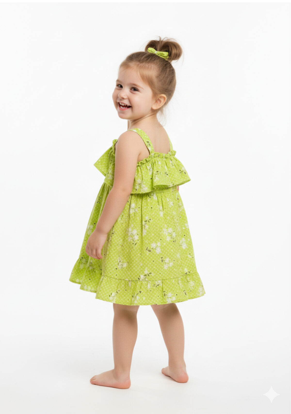 364 Western Frock Green Colour/ 1-4 Size / 3 Colours  100% Cotton Frock - Image 2