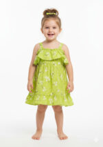 364 Western Frock Green Colour/ 1-4 Size / 3 Colours 100% Cotton Frock