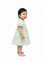 366 Puff Sleev Frock lite Yellow Colour/ 06 -36 Month Size / 3 Colours 100% Cotton Frock - Image 4