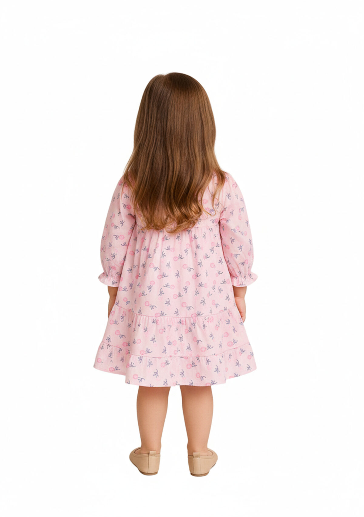 367 Polka Frock Rose Colour/ 06 -36 Month  Size / 3 Colours  100% Cotton Frock - Image 2