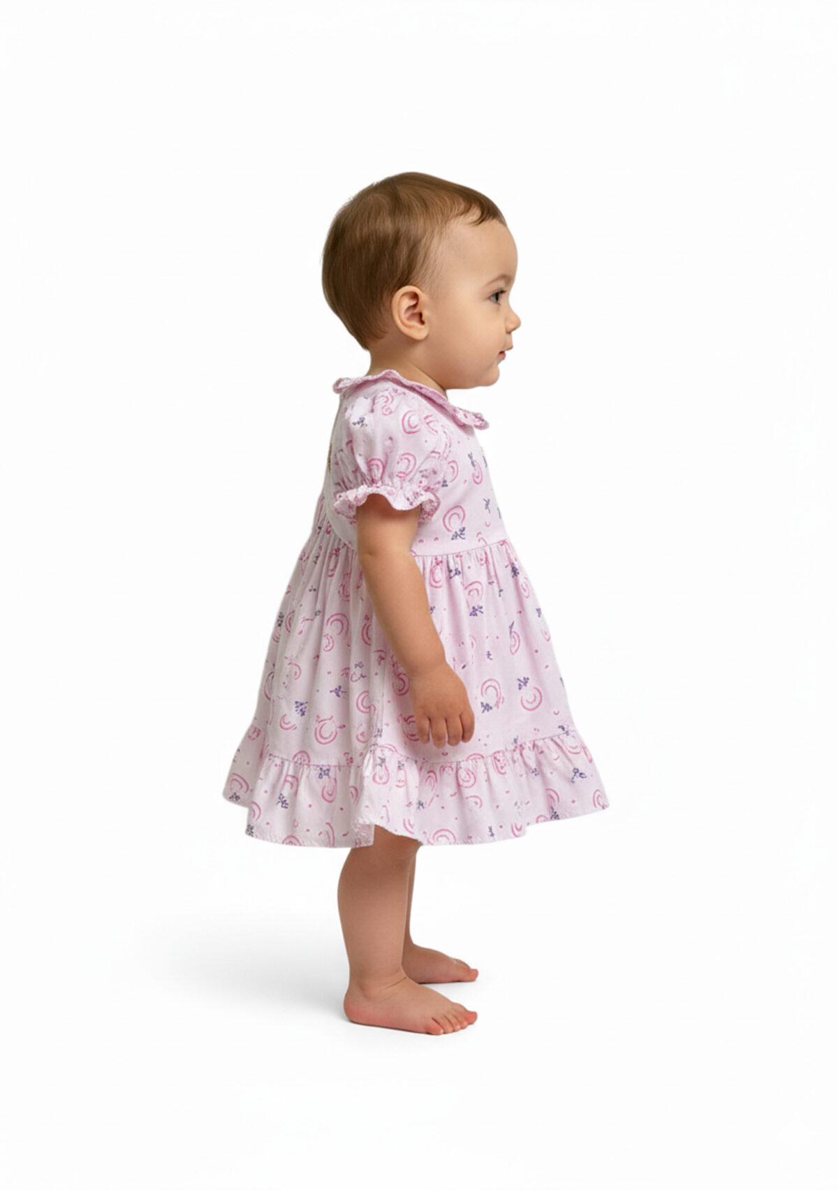 362 Flower Frock Rose Colour/ 1-5 Size / 3 Colours - Image 3