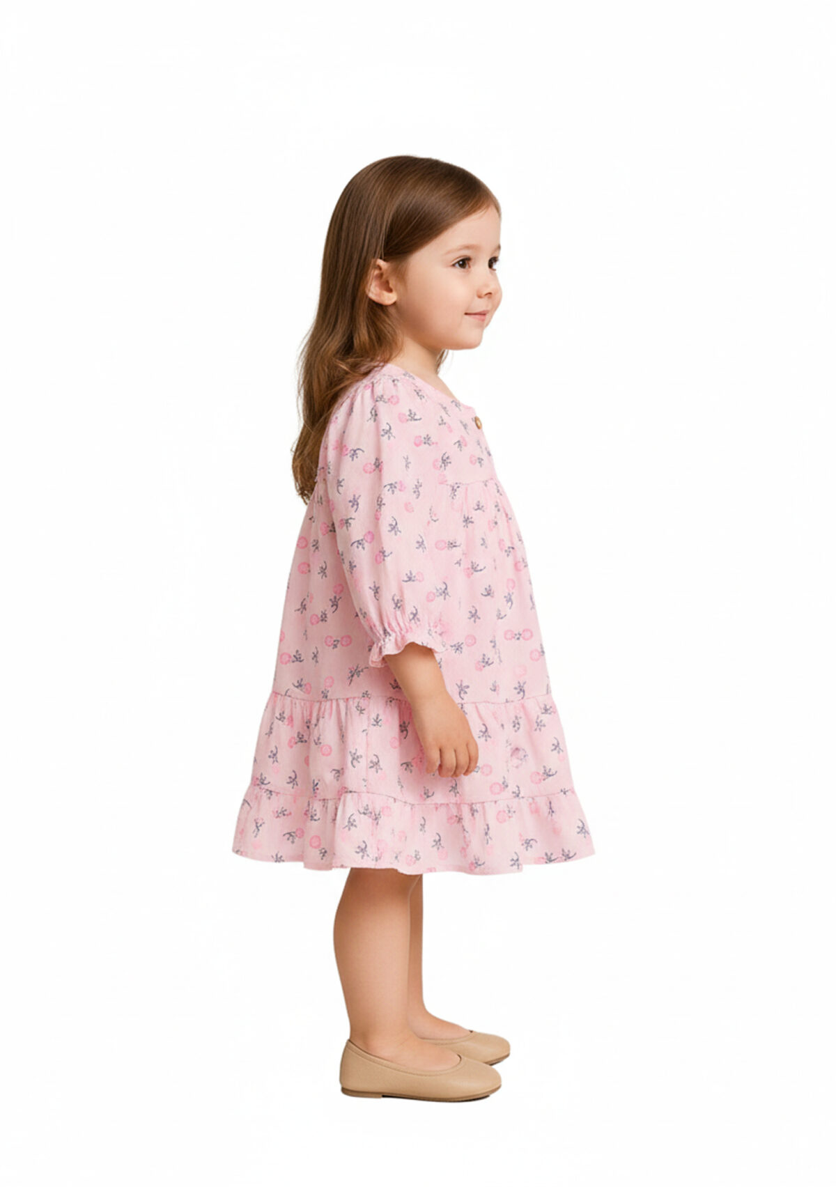 367 Polka Frock Rose Colour/ 06 -36 Month  Size / 3 Colours  100% Cotton Frock - Image 4