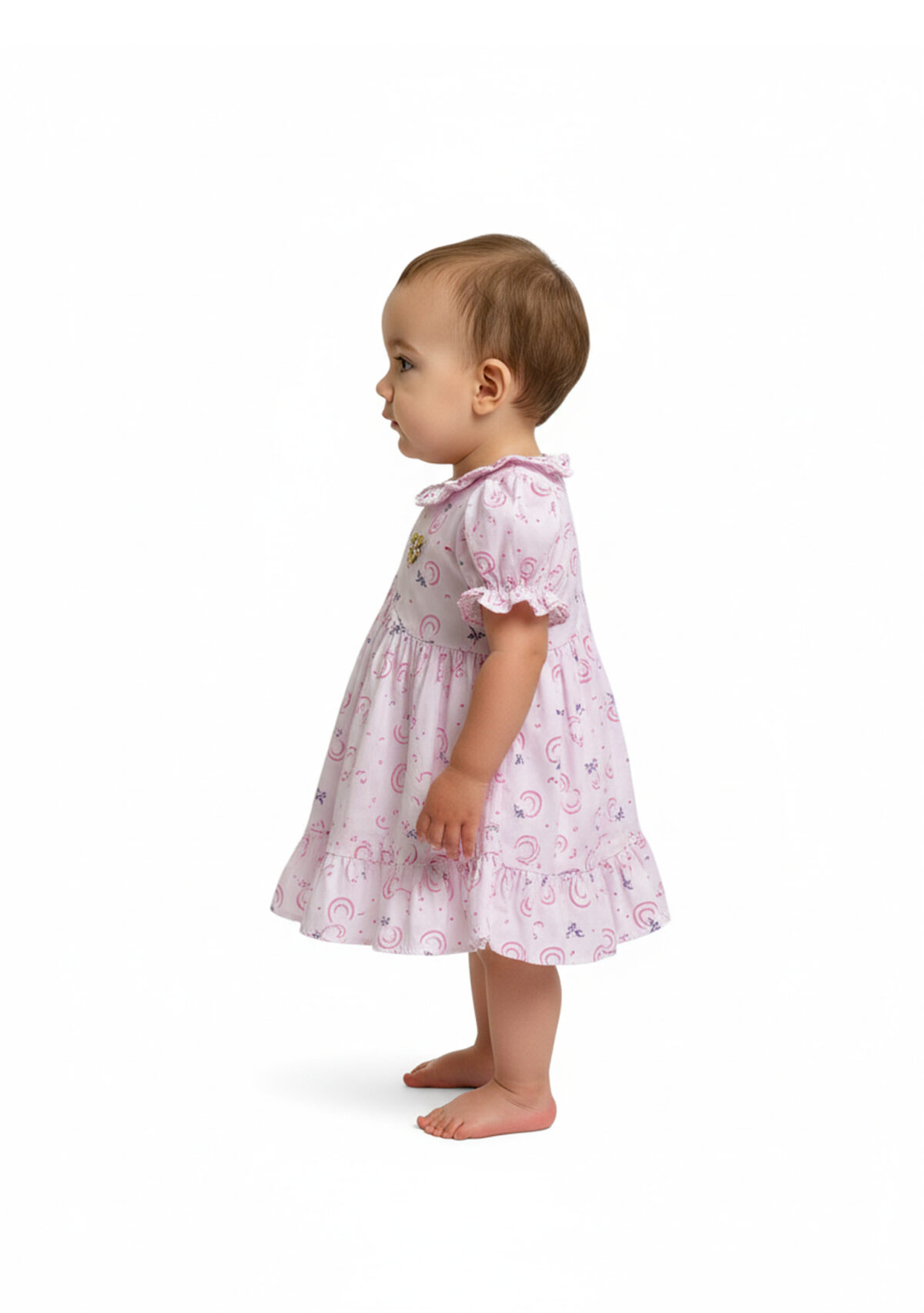362 Flower Frock Rose Colour/ 1-5 Size / 3 Colours - Image 2