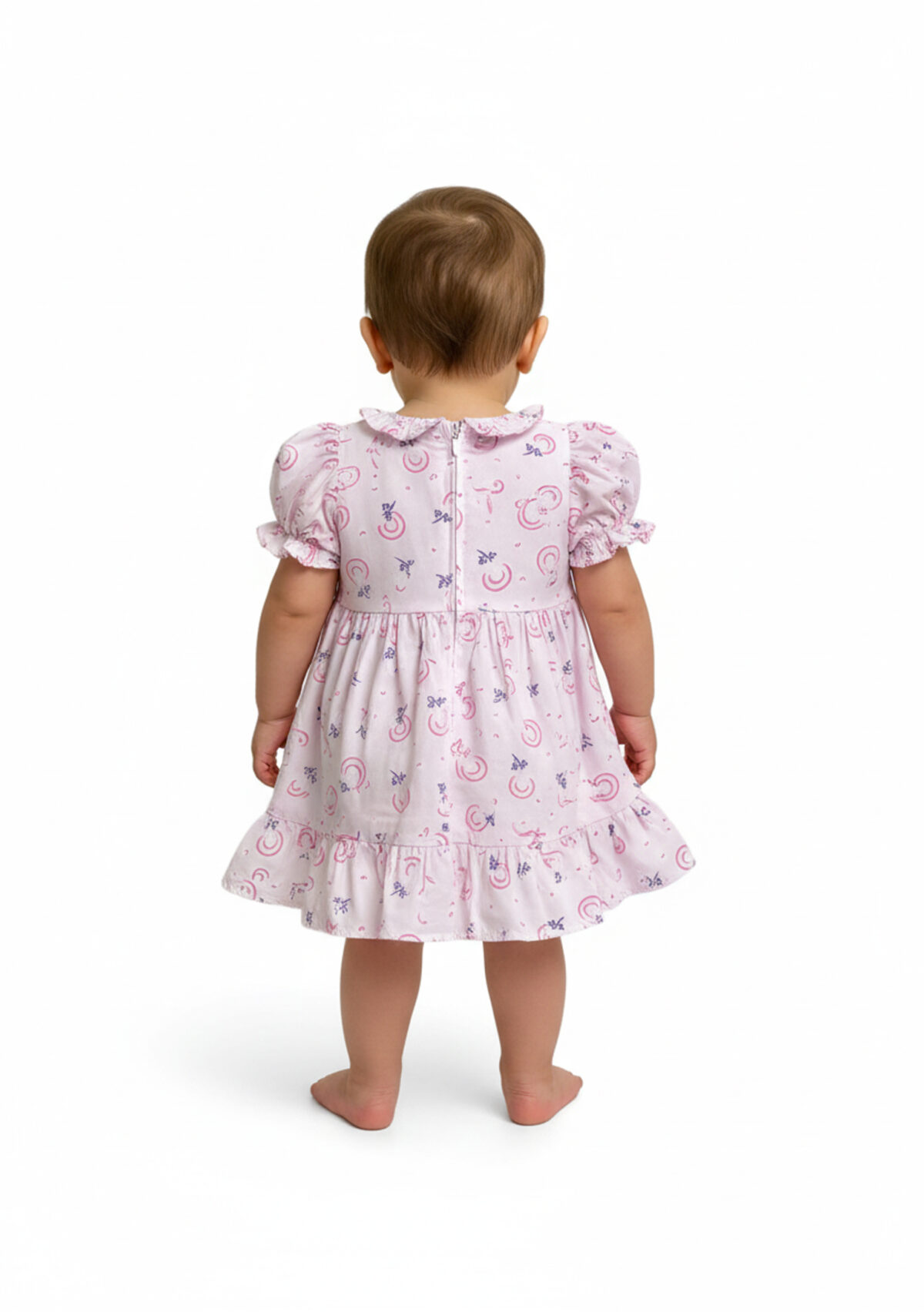 362 Flower Frock Rose Colour/ 1-5 Size / 3 Colours - Image 4