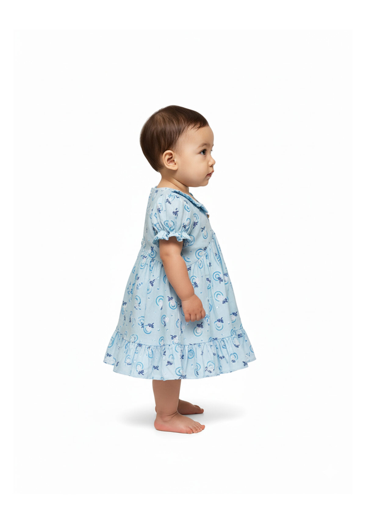 362 Flower Frock Blue Colour - Image 1