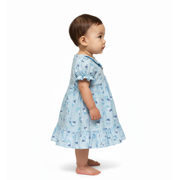 362 Flower Frock Blue Colour