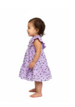 363 Couler Frock Violet Colour/ 1-4 Size / 3 Colours  100% Cotton Frock - Image 2