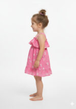 364 Western Frock Rose Colour/ 1-4 Size / 3 Colours 100% Cotton Frock - Image 4