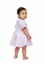 366 Puff Sleev Frock Lite Rose Colour/ 06 -36 Month Size / 3 Colours 100% Cotton Frock - Image 3