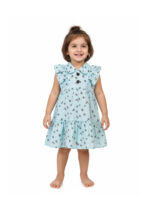 363 Couler Frock Sky blue Colour/ 1-4 Size / 3 Colours 100% Cotton Frock