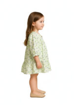 367 Polka Frock Green Colour/ 06 -36 Month  Size / 3 Colours  100% Cotton Frock - Image 4