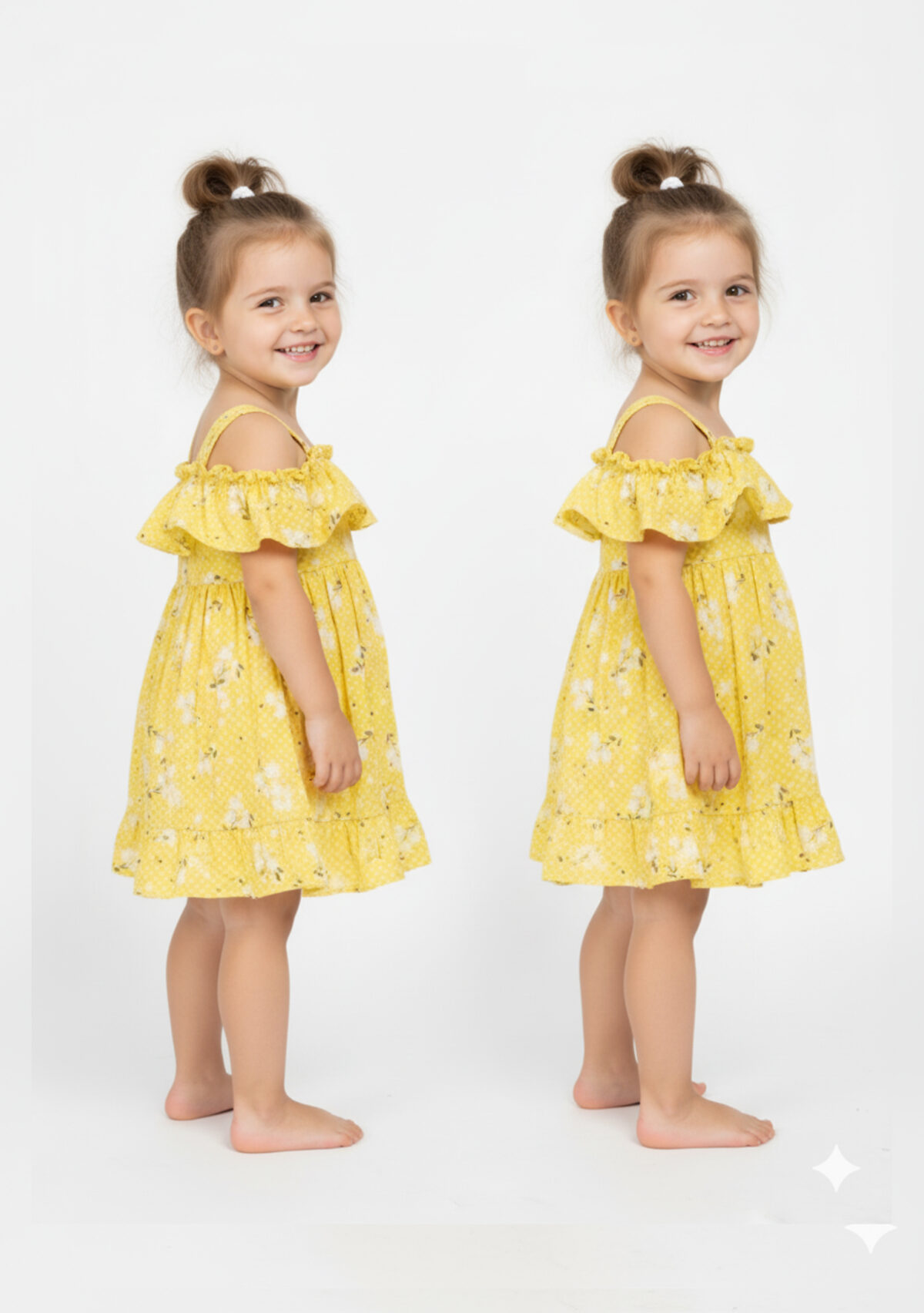 364 Western Frock Yellow Colour/ 1-4 Size / 3 Colours  100% Cotton Frock - Image 4
