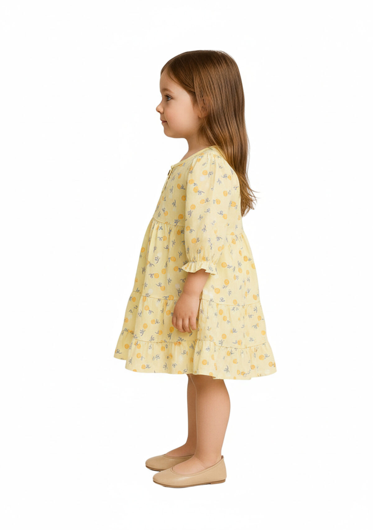 367 Polka Frock Yellow Colour/ 06 -36 Month  Size / 3 Colours  100% Cotton Frock - Image 3