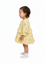 365 Sleev Frock Yellow Colour/ 06 -36 Month Size / 3 Colours 100% Cotton Frock - Image 2