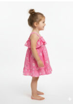 364 Western Frock Rose Colour/ 1-4 Size / 3 Colours 100% Cotton Frock - Image 2