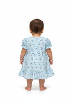 362 Flower Frock Blue Colour - Image 4