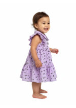 363 Couler Frock Violet Colour/ 1-4 Size / 3 Colours  100% Cotton Frock - Image 4