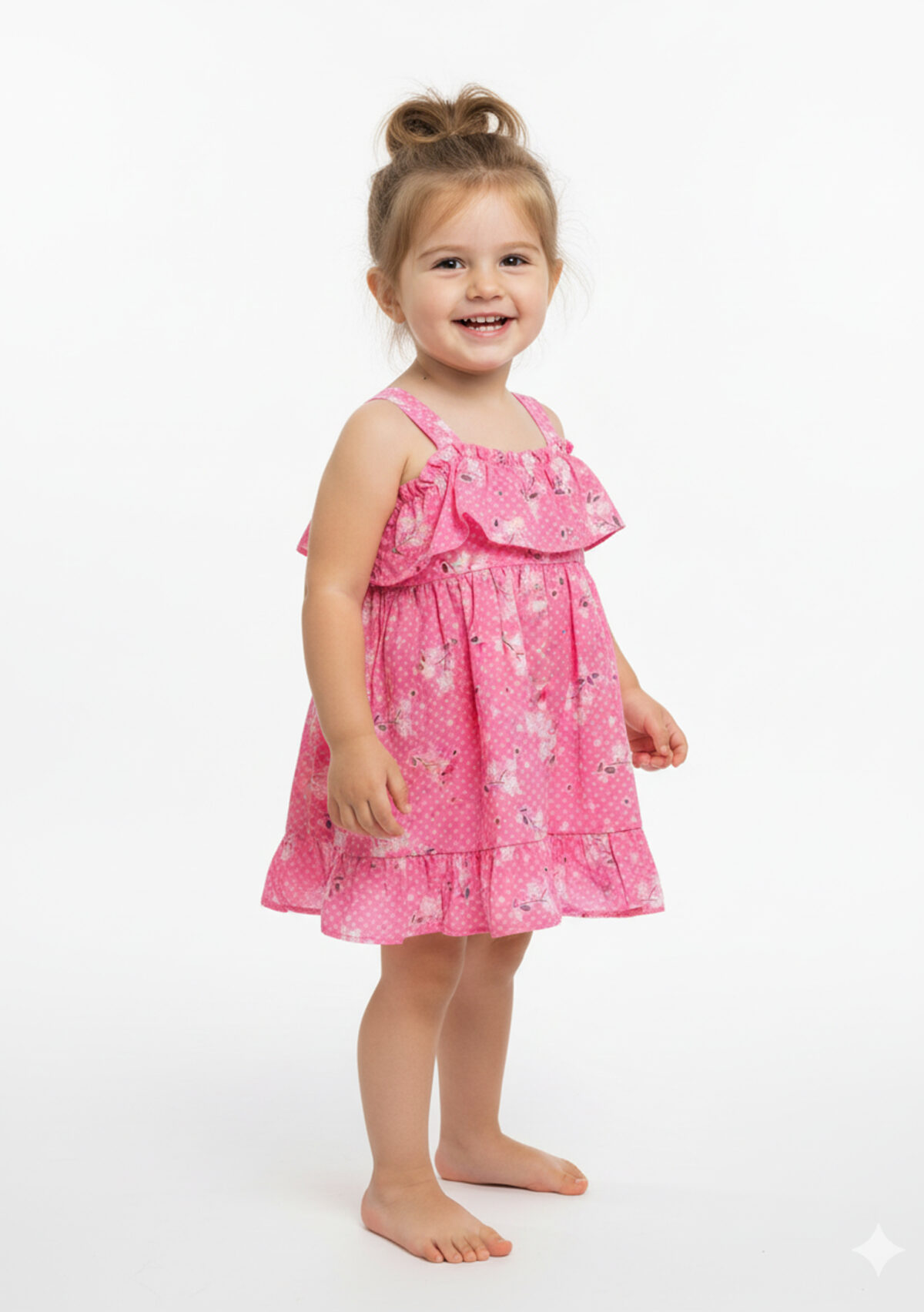 364 Western Frock Rose Colour/ 1-4 Size / 3 Colours  100% Cotton Frock - Image 3