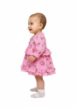 365 Sleev Frock Rose Colour/ 06 -36 Month Size / 3 Colours 100% Cotton Frock - Image 4