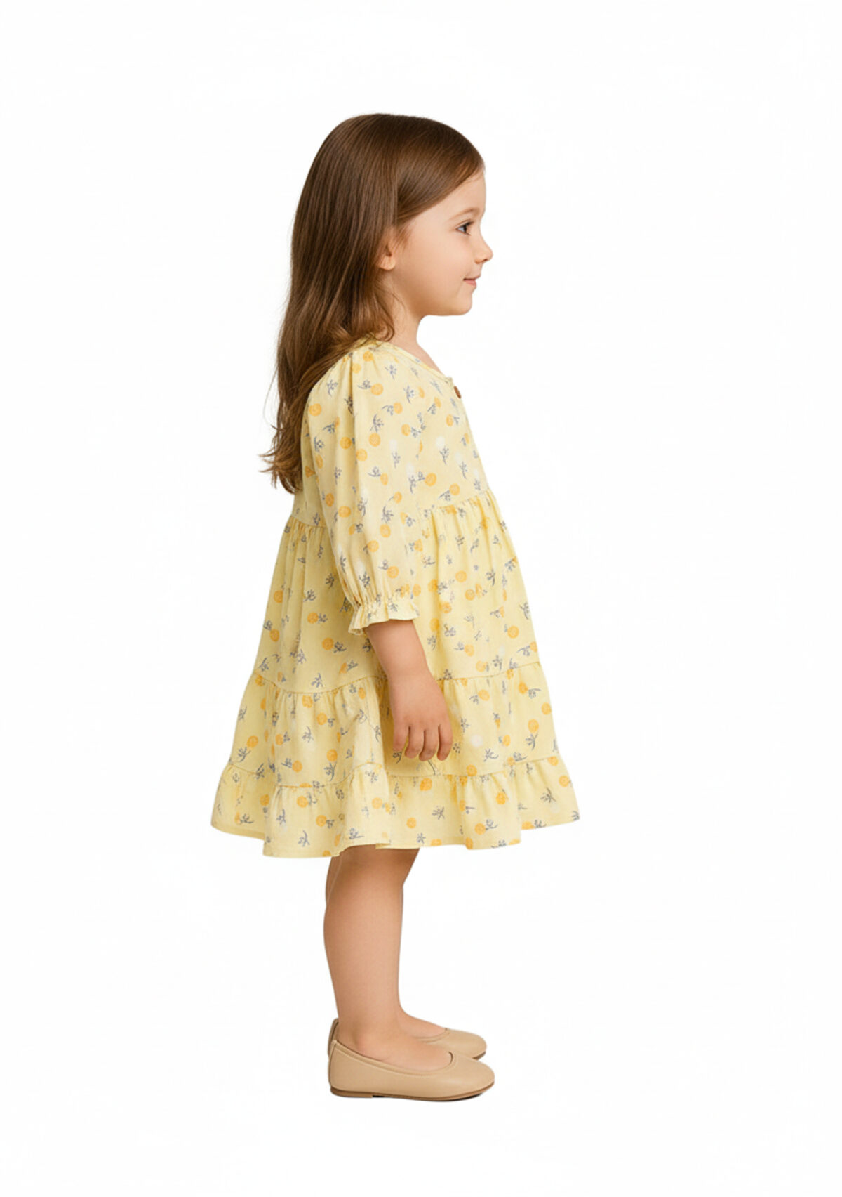 367 Polka Frock Yellow Colour/ 06 -36 Month  Size / 3 Colours  100% Cotton Frock - Image 2