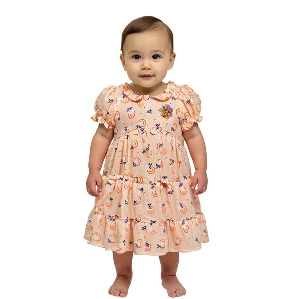 362 Flower Frock Orange Colour