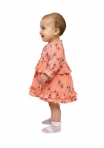 365 Sleev Frock Orange Colour/ 06 -36 Month Size / 3 Colours 100% Cotton Frock - Image 4